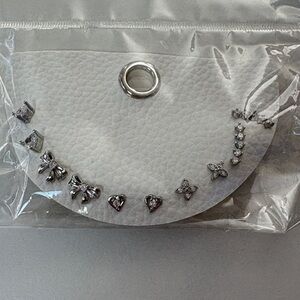 Chic Silver Earring Set with Multiple Designs